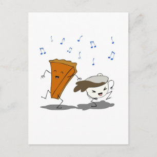 Carte Postale Citrouille Latte Dance