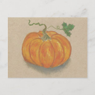 Carte Postale Citrouille orange