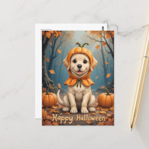 Carte Postale Citrouille Patch Puppy Cuteness Overload Halloween