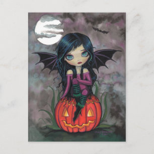 Carte postale citrouille PIxie Halloween