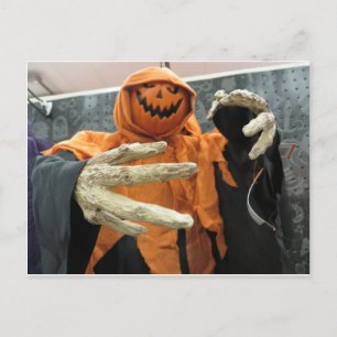 Carte Postale Citrouille Skeleton
