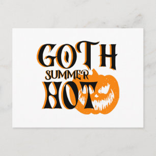 Carte Postale Citrouille Souriant Été-Goth-Horreur Chaud