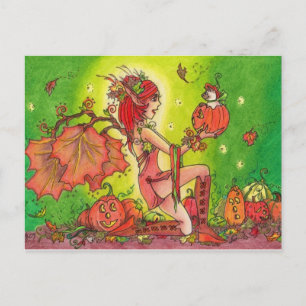 Carte postale citrouille surprise