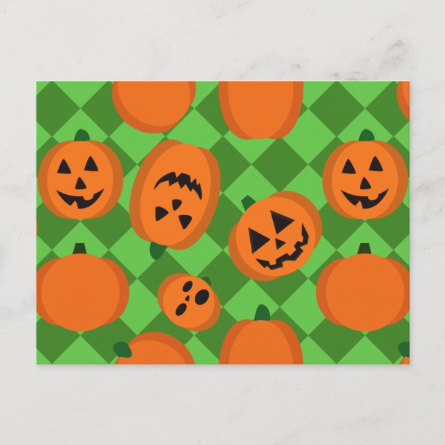 Carte Postale Citrouilles d'Halloween (Devant)