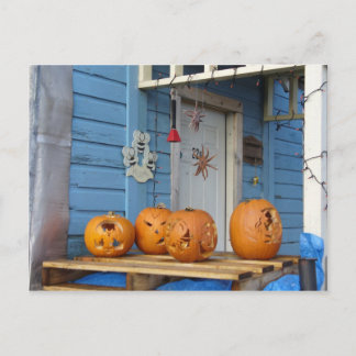 Carte Postale Citrouilles d'Halloween sculptés