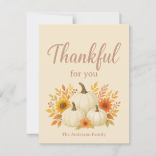 Carte Postale Citrouilles et Tournesols d'Automne   Thanksgiving