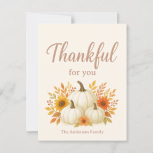 Carte Postale Citrouilles et Tournesols d'automne   Thanksgiving