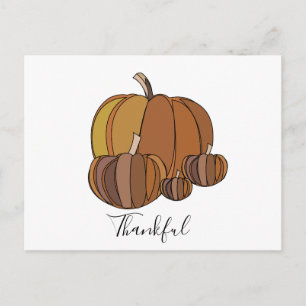 Carte Postale Citrouilles Thanksgiving Saison Heureuse