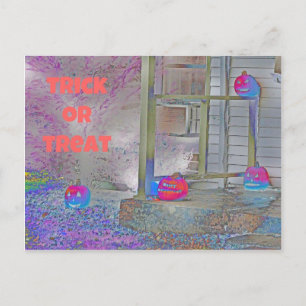Carte Postale Citrouilles Trick or Treat en Art Gimp