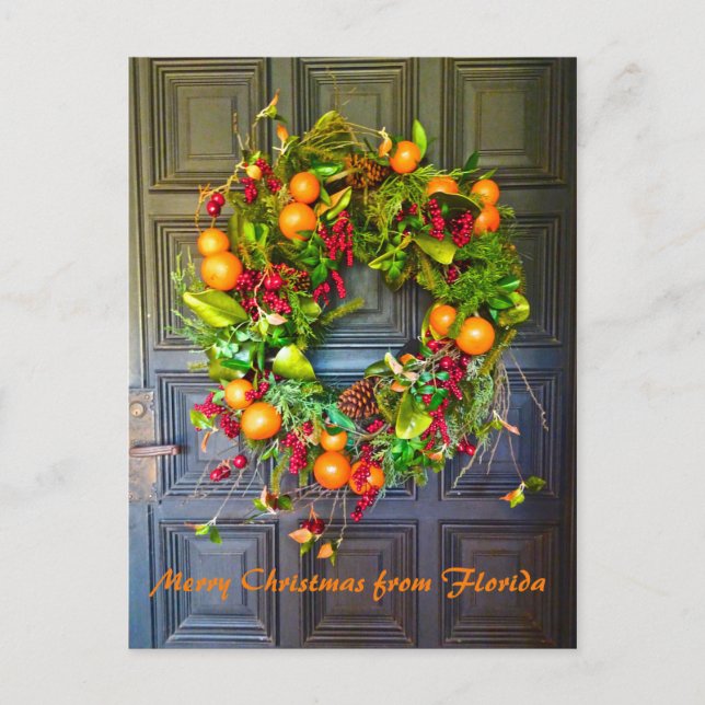 Carte Postale Citrus Gîtes À Thème Wreath Bok Gardens Floride (Devant)