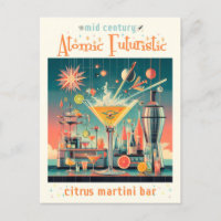 Citrus Martini Bar Futuriste Atomique du milieu du