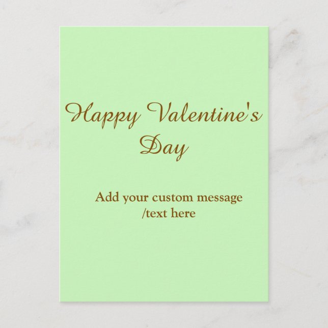 Carte Postale Citrus vert marron joyeuse Saint-Valentin simple  (Devant)