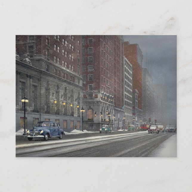 Carte Postale City - Chicago, IL - Wintertime in Chicago 1942 (Devant)