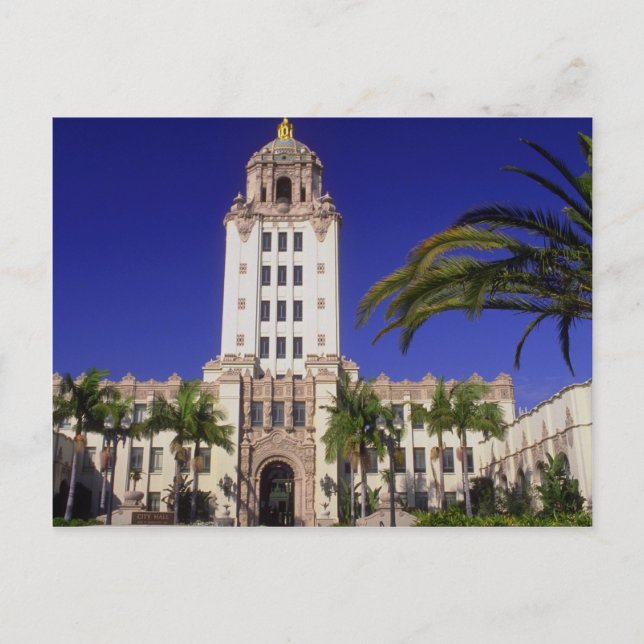 Carte Postale City Hall, Beverly Hills, Californie, États-Unis (Devant)