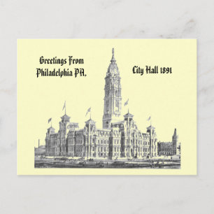 Carte Postale City Hall Philadelphia PA 1891
