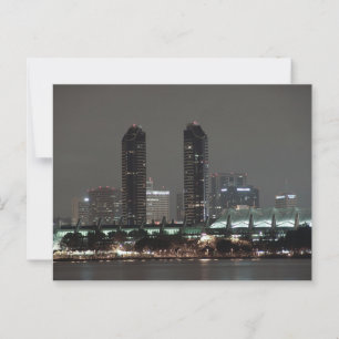 Carte Postale City Lights Harbour Convention Center San Diego