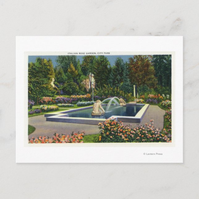Carte Postale City Park Italien Rose Garden View (Devant)