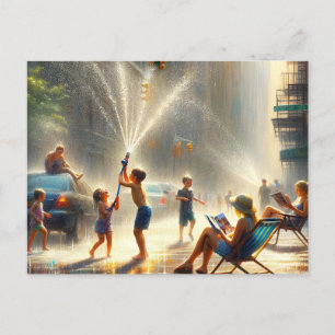 Carte Postale City Street en été