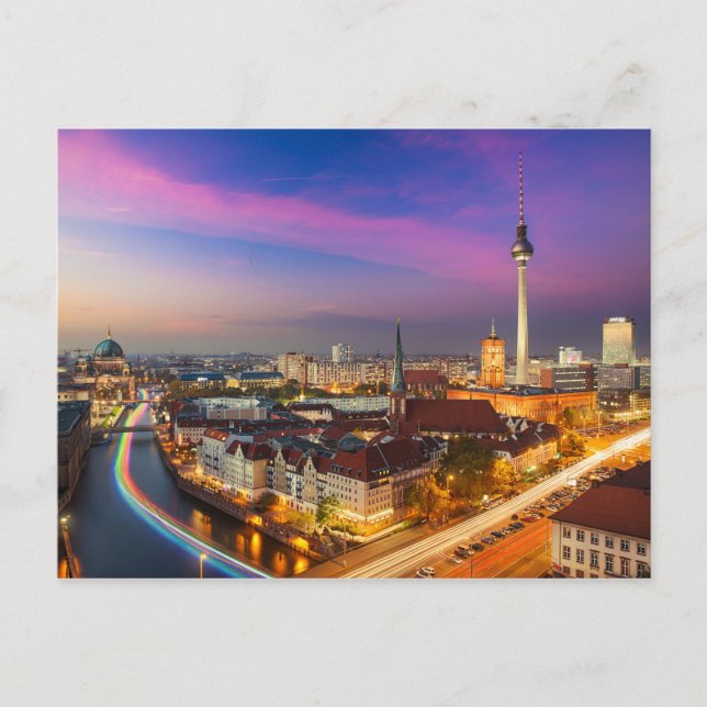 Carte Postale Cityscape Berlin, Allemagne (Devant)