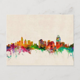 Carte Postale Cityscape de Cincinnati Ohio Skyline