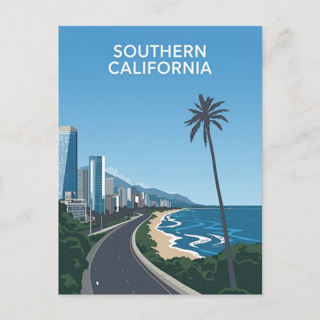 Carte Postale Cityscape de Southern California Beach (Devant)