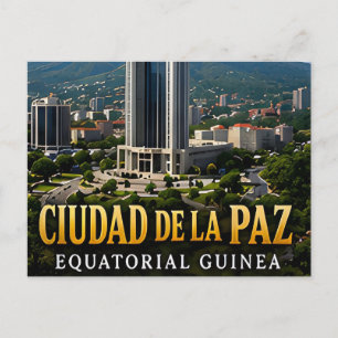 Carte Postale Ciudad de la Paz Guinée Équatoriale Voyage Souveni
