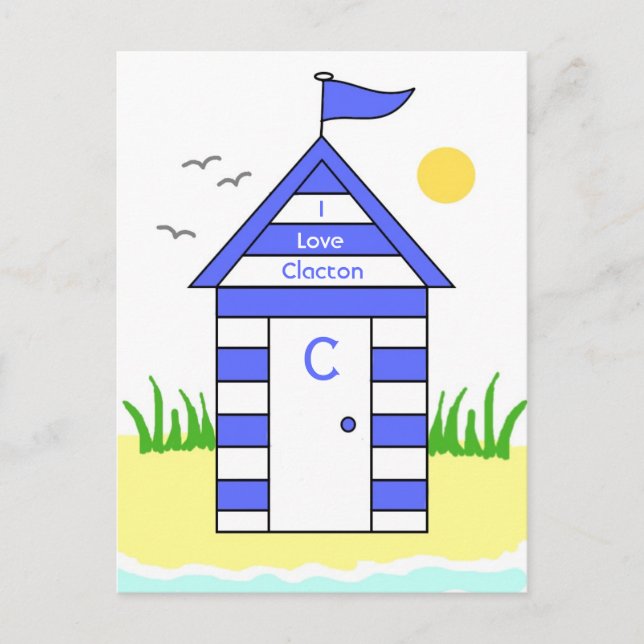 Carte postale Clacton-On-Sea Beach Hut (Devant)