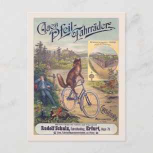 Carte Postale Claes Pfeil-Fahräder Poster vintage 1905