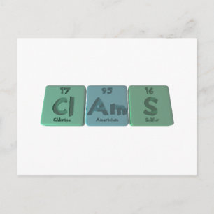 Carte Postale Clams-Cl-Am-S-Chlorine-Americium-Sulfur.png