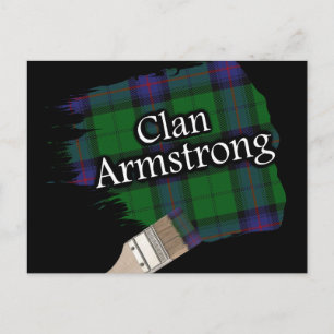 Carte Postale Clan Armstrong Scottish Tartan Paint Brush
