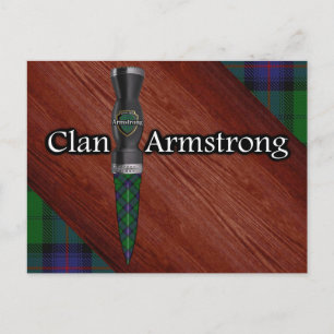Carte Postale Clan Armstrong Tartan Sgian Dubh Blade