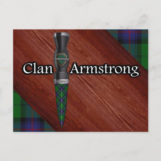Carte Postale Clan Armstrong Tartan Sgian Dubh Blade (Devant)