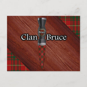 Carte Postale Clan Bruce Tartan Sgian Dubh Blade
