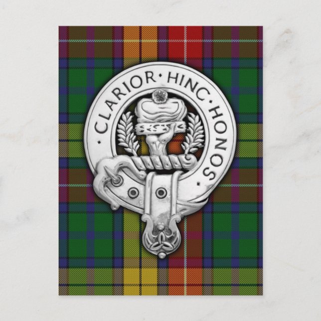 Carte Postale Clan Buchanan Crest & Tartan (Devant)