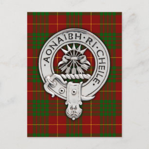 Carte Postale Clan Cameron Crest & Tartan