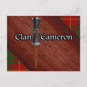 Carte Postale Clan Cameron Tartan Sgian Dubh Blade