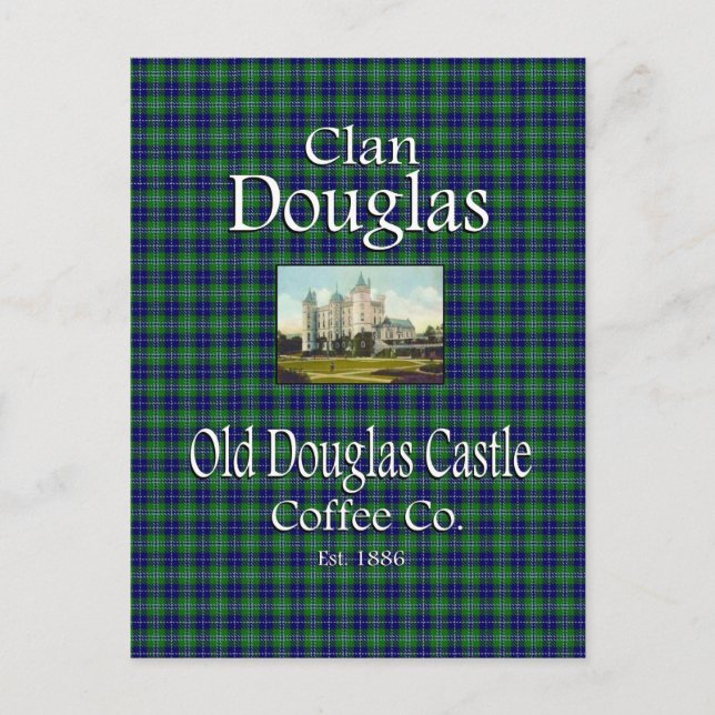 Carte Postale Clan Douglas Old Douglas Castle Coffee Co. (Devant)