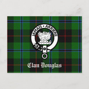 Carte Postale Clan Douglas Tartan Crest