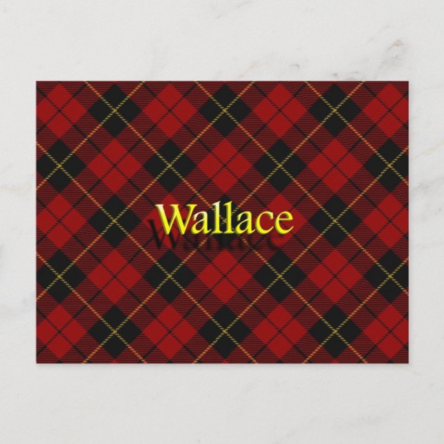 Carte Postale Clan écossais Wallace Tartan (Devant)