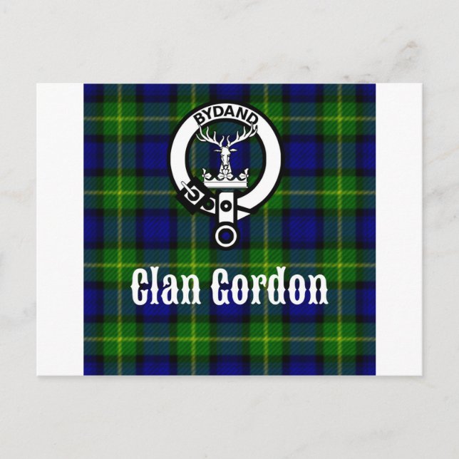 Carte Postale Clan Gordon Tartan Crest (Devant)