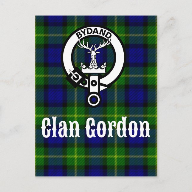 Carte Postale Clan Gordon Tartan Crest (Devant)