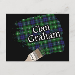 Carte Postale Clan Graham Scottish Tartan Paint Brush
