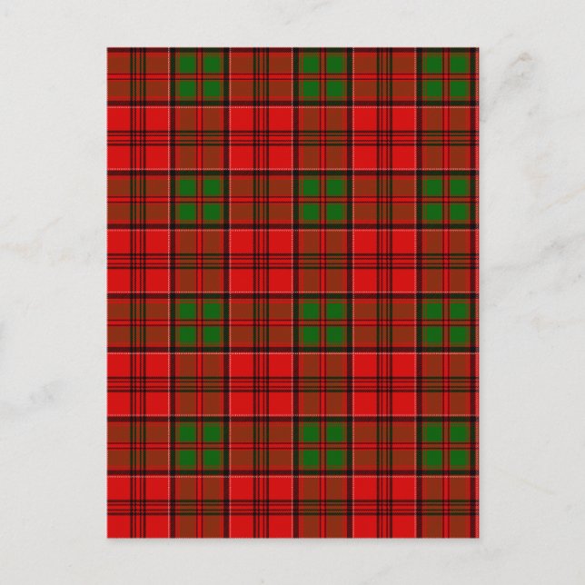 Carte Postale Clan Grant Tartan (Devant)