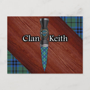 Carte Postale Clan Keith Tartan Sgian Dubh Blade