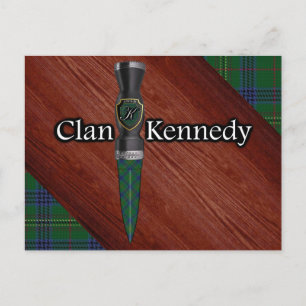 Carte Postale Clan Kennedy Tartan Sgian Dubh Blade