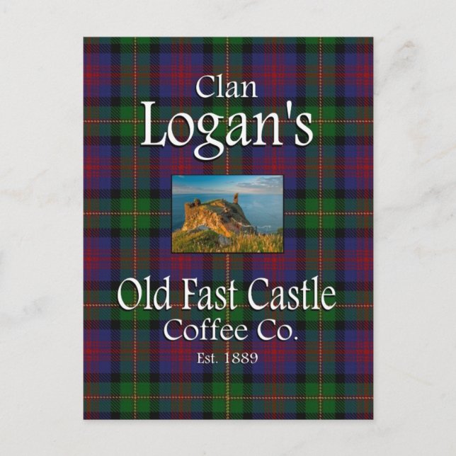 Carte Postale Clan Logan's Old Fast Castle Coffee Co. (Devant)