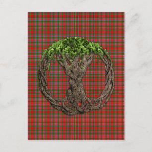 Carte Postale Clan MacAlister Tartan Et Celtic Tree Of Life