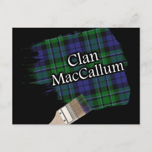 Carte Postale Clan MacCallum Scottish Tartan Paint Brush