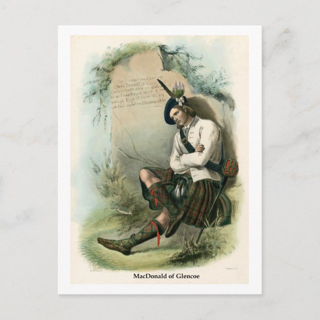 Carte Postale Clan MacDonald de Glencoe (Devant)