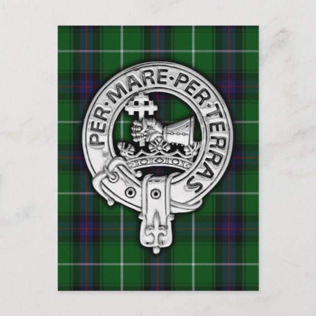 Carte Postale Clan MacDonald de Isles Crest & Tartan (Devant)